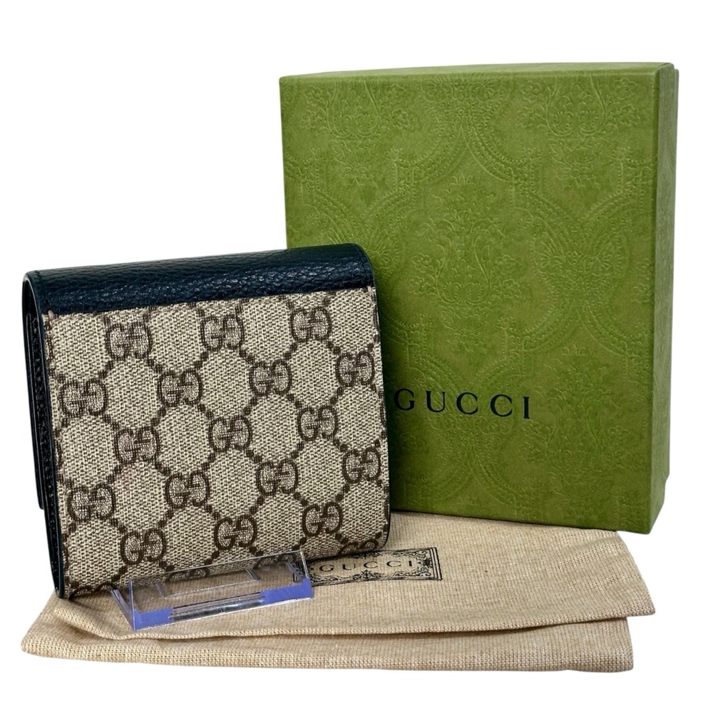 Authentic Gucci Marmont Supreme Compact Wallet - Picture 2 of 10